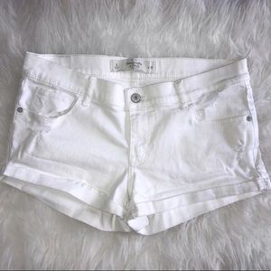 Abercrombie & Fitch White Denim Shorts